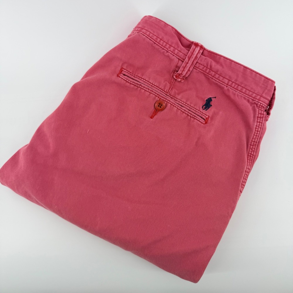 Polo Ralph Lauren Relaxed Fit Chino Shorts 40 Salmon Pink Coral Cotton Preppy